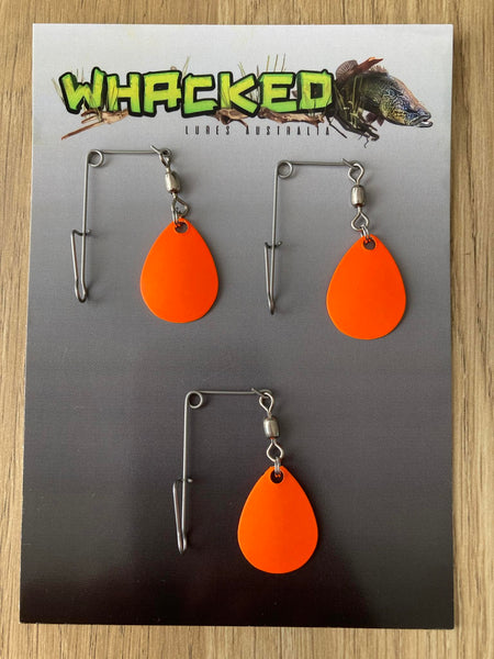 3 x Small Beetle / Jig Spins ~ Orange