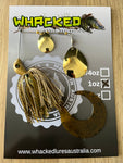 1oz Spinnerbait ~ NATURAL GOLD ~ 6" Grub Trailer (Gold Blades)