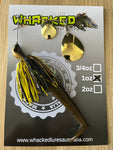 1oz Spinnerbait ~ EURO CARP ~ 5" Paddle Tail Trailer + Stinger Hook (Gold Blades)