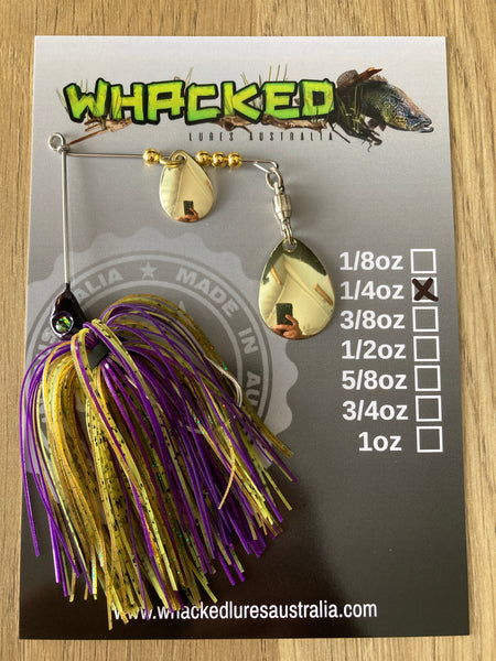 1/4oz Spinnerbait ~ PURPLE WASABI