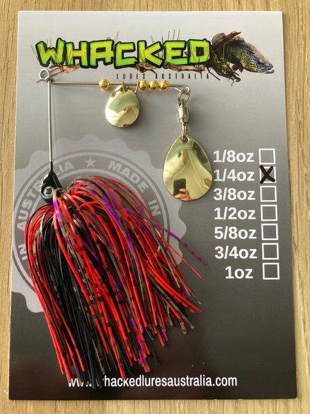 1/4oz Spinnerbait ~ EVIL RED CRAW