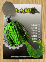 3/4oz CHATTERBAIT ~ GOBLIN GREEN ~ Grub Trailer