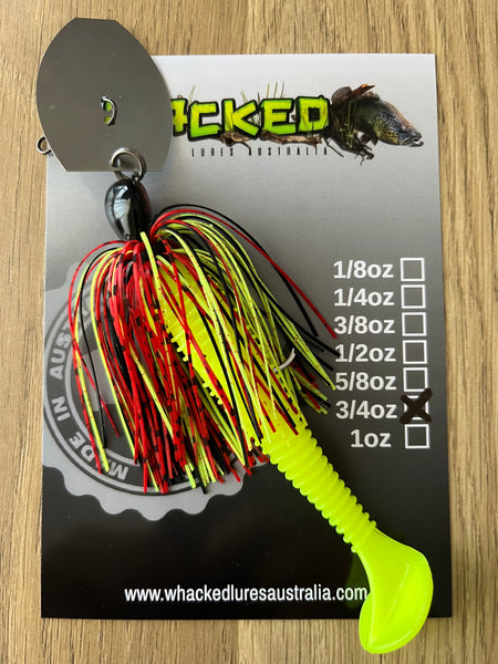 3/4oz CHATTERBAIT ~ FIREFLY ~ Paddle Tail Trailer