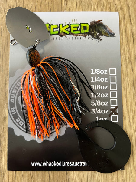 3/4oz CHATTERBAIT ~ BLACK VOLCANO ~ Grub Trailer