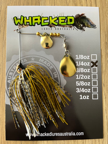 1/4oz Spinnerbait ~ BATTLE TOAD (Gold Blades)