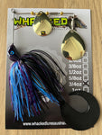 3/4oz Spinnerbait ~ BRUISER ~ Grub Trailer (Gold Blades)