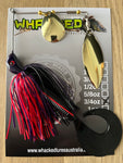 3/4oz Spinnerbait ~ EVIL PURPLE ~ Grub Trailer (Gold Willow Blade)