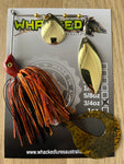 3/4oz Spinnerbait ~ RUSTY ORANGE ~ Grub Trailer (Gold Willow Blade)