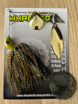 3/4oz Spinnerbait ~ GUPPY GREEN ~ Grub Trailer (Gold Willow Blade)