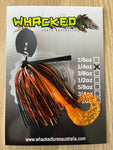 1/4oz Weedless Football Head Chatterbait ~ RUSTIC ORANGE ~ Grub Trailer