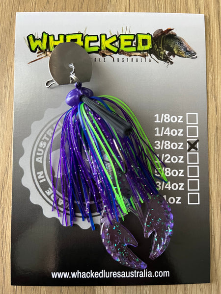3/8oz Weedless Craw Chatterbait ~ JUNE BUG