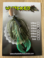 3/8oz Weedless Craw Chatterbait ~ NATURAL GREEN