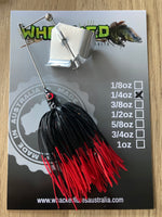 1/4oz 'Bass Basher' Buzzbait ~ FIRETIP RED