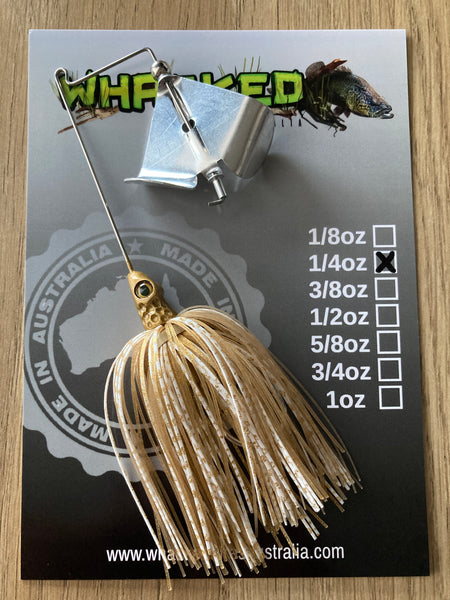 1/4oz 'Bass Basher' Buzzbait ~ WHITE GOLD