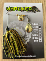 1/4oz Spinnerbait ~ GREMLIN GREEN (Gold Blades)