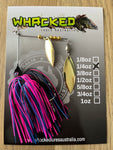 1/4oz Willow Blade Spinnerbait ~ GOTHIKA (Gold Blades)