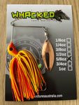 5/8oz Compact Single Willow Blade Spinnerbait ~ SUNRISE ORANGE ~ Stinger Hook