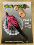 1oz Spinnerbait ~ SEXY WITCH BLACK ~ 5" Paddle Tail Trailer + Stinger Hook (Copper Blades)