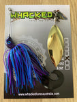 5/8oz Single Willow Blade Spinnerbait ~ BRUISER ~ Grub Trailer (Gold Blade)