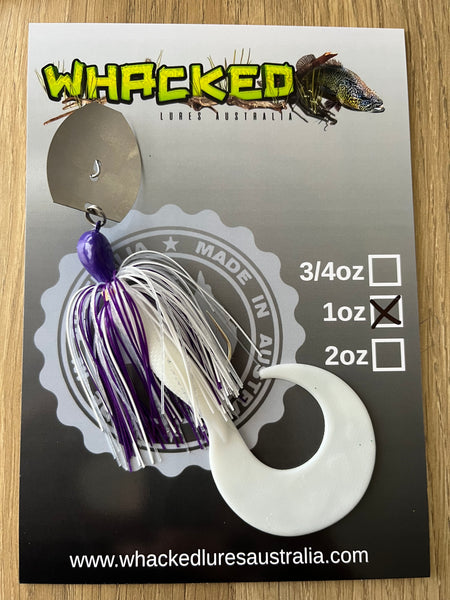 1oz CHATTERBAIT ~ REGAL WHITE ~ 6" Grub Trailer