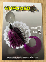 1oz CHATTERBAIT ~ PLUM PURPLE ~ 6" Grub Trailer