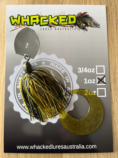 1oz CHATTERBAIT ~ WASABI GREEN ~ 6" Grub Trailer