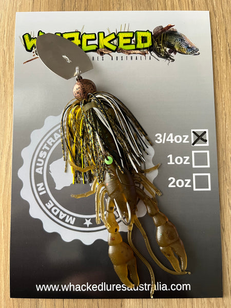 3/4oz CRAY CHATTERBAIT ~ MUZZA ~ 5" Crayfish Trailer