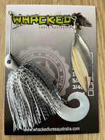 5/8oz Single Willow Blade Spinnerbait ~ BONY BREAM ~ Grub Trailer (Silver Blade)