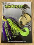 5/8oz Twin Spin Spinnerbait ~ BAHAMA ~ Grub Trailer (Gold Blades)