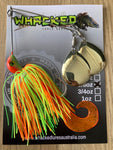 5/8oz Twin Spin Spinnerbait ~ CITRUS ~ Grub Trailer (Gold Blades)