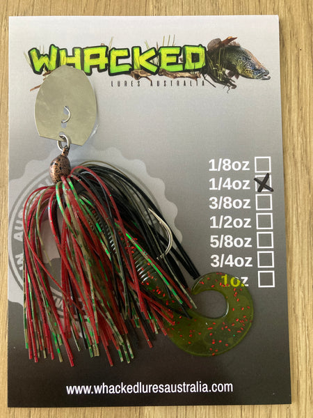 1/4oz Chatterbait ~ NATURAL PERCH ~ Grub Trailer