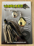 1/2oz Spinnerbait ~ BLACK & GOLD ~ Grub Trailer (Mixed Blades)