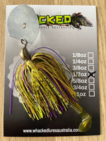 1/2oz CHATTERBAIT ~ PURPLE WASABI ~ Paddle Tail Trailer