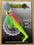 1oz CHATTERBAIT ~ FLURO POP ~ 5" Paddle Tail Trailer + Stinger