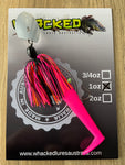 1oz CHATTERBAIT ~ CANDY PINK ~ 5" Paddle Tail Trailer + Stinger