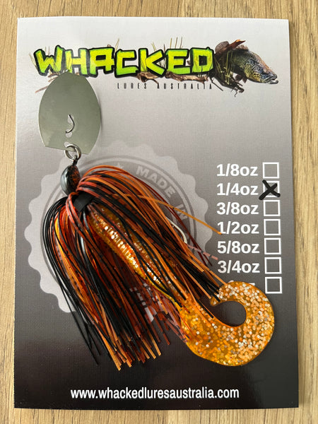 1/4oz Chatterbait ~ RUSTY ORANGE ~ Grub Trailer