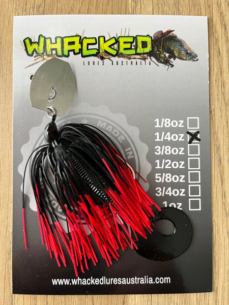 1/4oz Chatterbait ~ FIRETIP RED ~ Grub Trailer