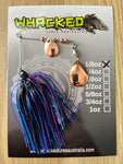 1/8oz Guppy Head Spinnerbait ~ BRUISER (Copper Blades)