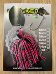 1oz 'Rig your own Trailer' Chatterbait Kit - SEXY WITCH