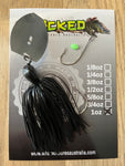 1oz 'Rig your own Trailer' Chatterbait Kit - BLACK