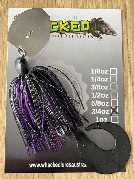 3/4oz CHATTERBAIT ~ PHANTOM PURPLE ~ Grub Trailer