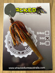 1oz CHATTERBAIT ~ RUSTIC ORANGE ~ 5" Paddle Tail Trailer + Stinger