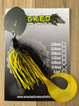 3/4oz CHATTERBAIT ~ BLACK & YELLOW ~ Grub Trailer
