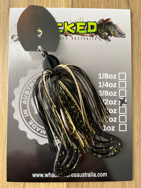 1/2oz Toad CHATTERBAIT ~ BLACK & GOLD