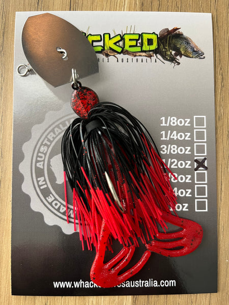 1/2oz Toad CHATTERBAIT ~ FIRETIP RED