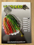 1/8oz Chatterbait ~ REDFIN GREEN ~ Paddle Worm Trailer