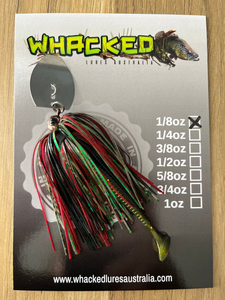 1/8oz Chatterbait ~ NATURAL PERCH ~ Paddle Worm Trailer