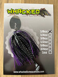 1/8oz Chatterbait ~ PHANTOM PURPLE ~ Paddle Worm Trailer