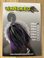 1/8oz Chatterbait ~ PHANTOM PURPLE ~ Paddle Worm Trailer