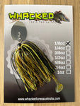 1/8oz Chatterbait ~ GREMLIN GREEN ~ Paddle Worm Trailer